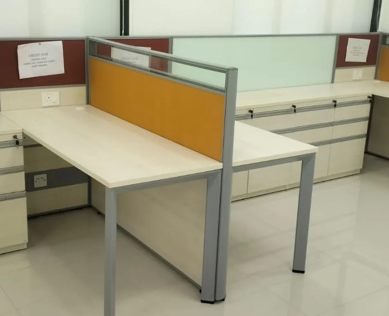 Aluminium Leg Desk Without Cabinet Set F